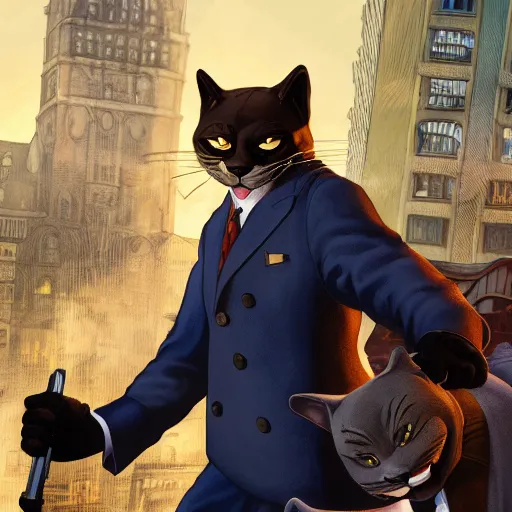 Image similar to blacksad, 8 k photography, realistic, hyperrealistic