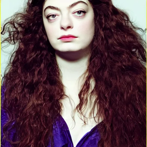 Image similar to lorde, extremely pretty and physically attractive, magazine photoshoot