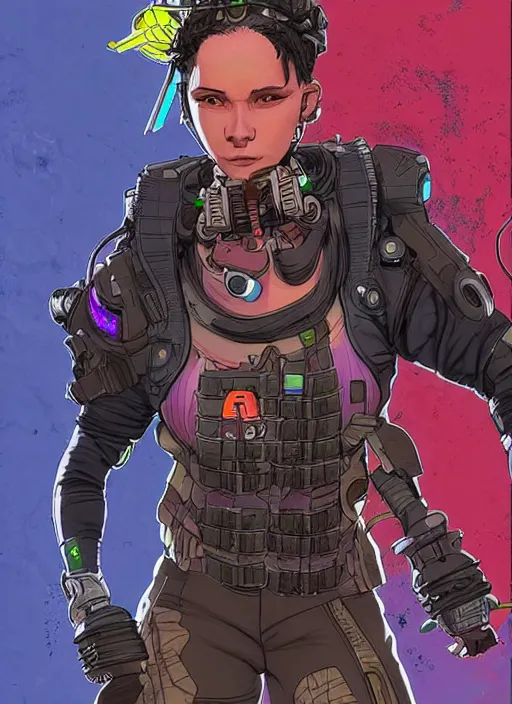 Image similar to apex legends cyberpunk self defense instructor. concept art by james gurney and mœbius. gorgeous face.