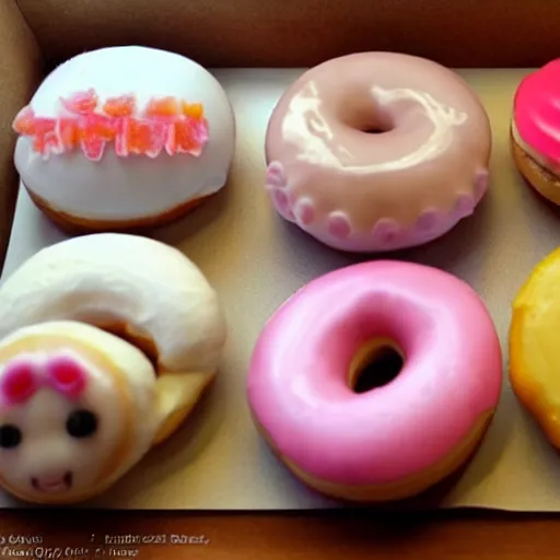 Image similar to kawaii donuts made out of water