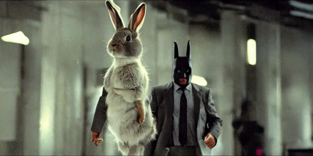 Image similar to a rabbit in the movie the dark knight screenshot