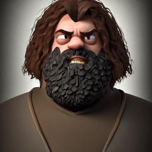 Prompt: hagrid, clash royal style characters, unreal engine 5, octane render, detailed, cinematografic, cinema 4 d