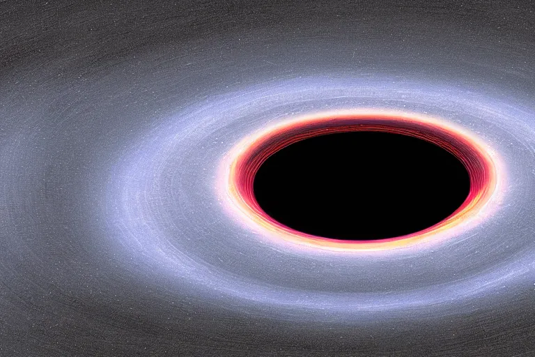 Prompt: black hole near the event horizon, digital art