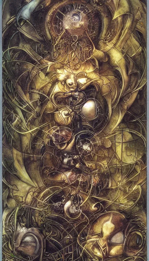 Image similar to techno artwork, by brian froud