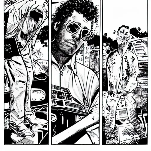 Prompt: mikky ekko, graphic novel, detailed, in the style of Geoff Darrow and Frank Miller