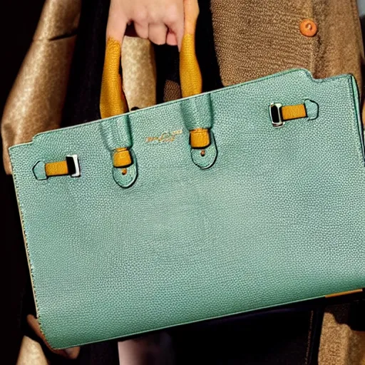 Image similar to designer handbag in the shape of an artist's palette