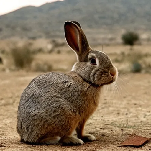 Prompt: a rabbit in the movie Tombstone
