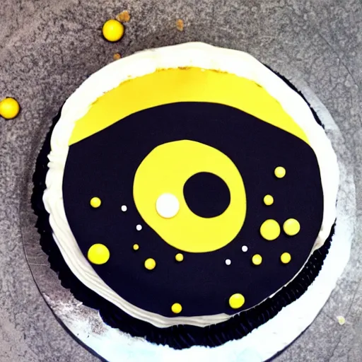 Prompt: A black hole cake