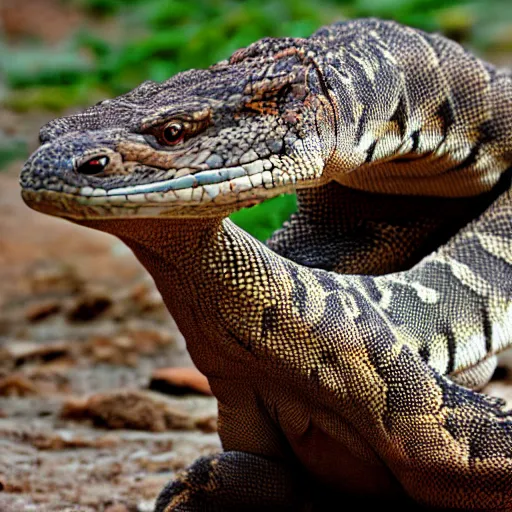 Image similar to Komodo dragon morphed with a rattlesnake