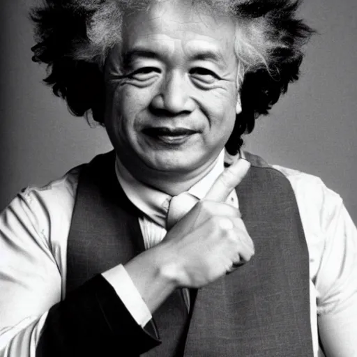 Image similar to asian einstein portrait, 1 9 7 6