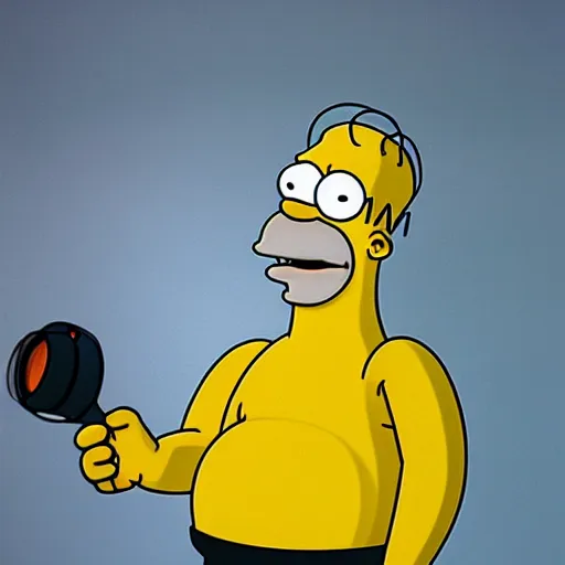 Image similar to Live action homer simpson