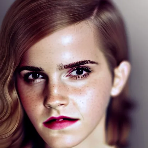 Prompt: Color portrait of Emma Watson