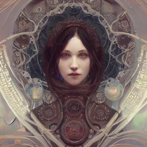 Prompt: a lovecraftian computer, intricate, elegant, sharp focus, illustration, highly detailed, digital painting, concept art, matte, art by wlop and artgerm and greg rutkowski and alphonse mucha, masterpiece