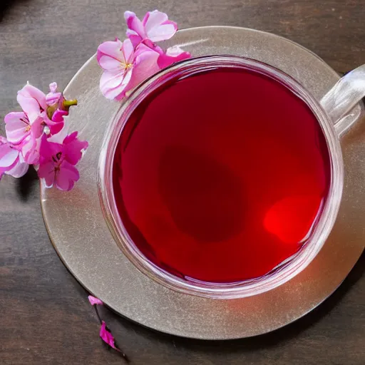 Image similar to photo of cherry blossom tea