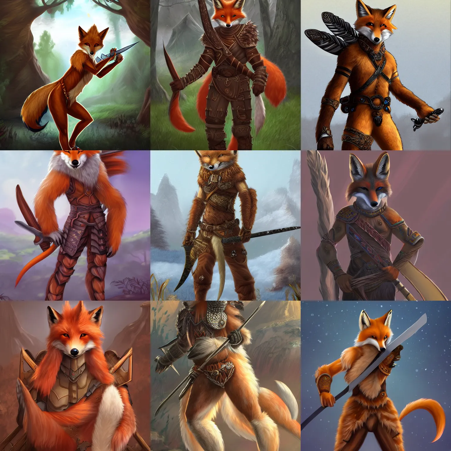 Prompt: award-winning extremely detailed FurAffinity fantasy art of a handsome cute male warrior fox with a long tail, 4k, trending on FurAffinity