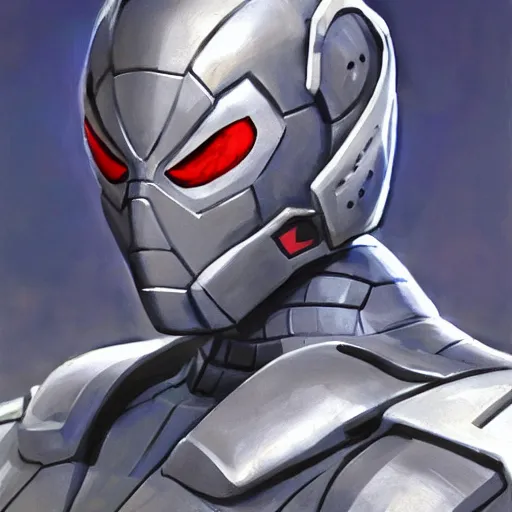 Image similar to greg manchess portrait painting of armored spiderman ultraman grey fox from metal gear cyborg gay japanese - american hybrid as overwatch character, medium shot, asymmetrical, profile picture, organic painting, sunny day, matte painting, bold shapes, hard edges, street art, trending on artstation, by huang guangjian and ail elvgren and sachin teng