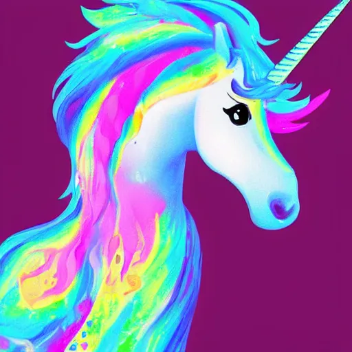 Image similar to “unicorn tears, digital art”