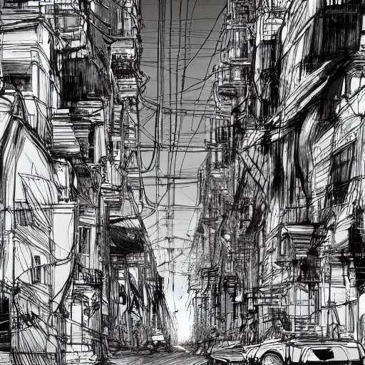 Image similar to moscow streets by tsutomu nihei