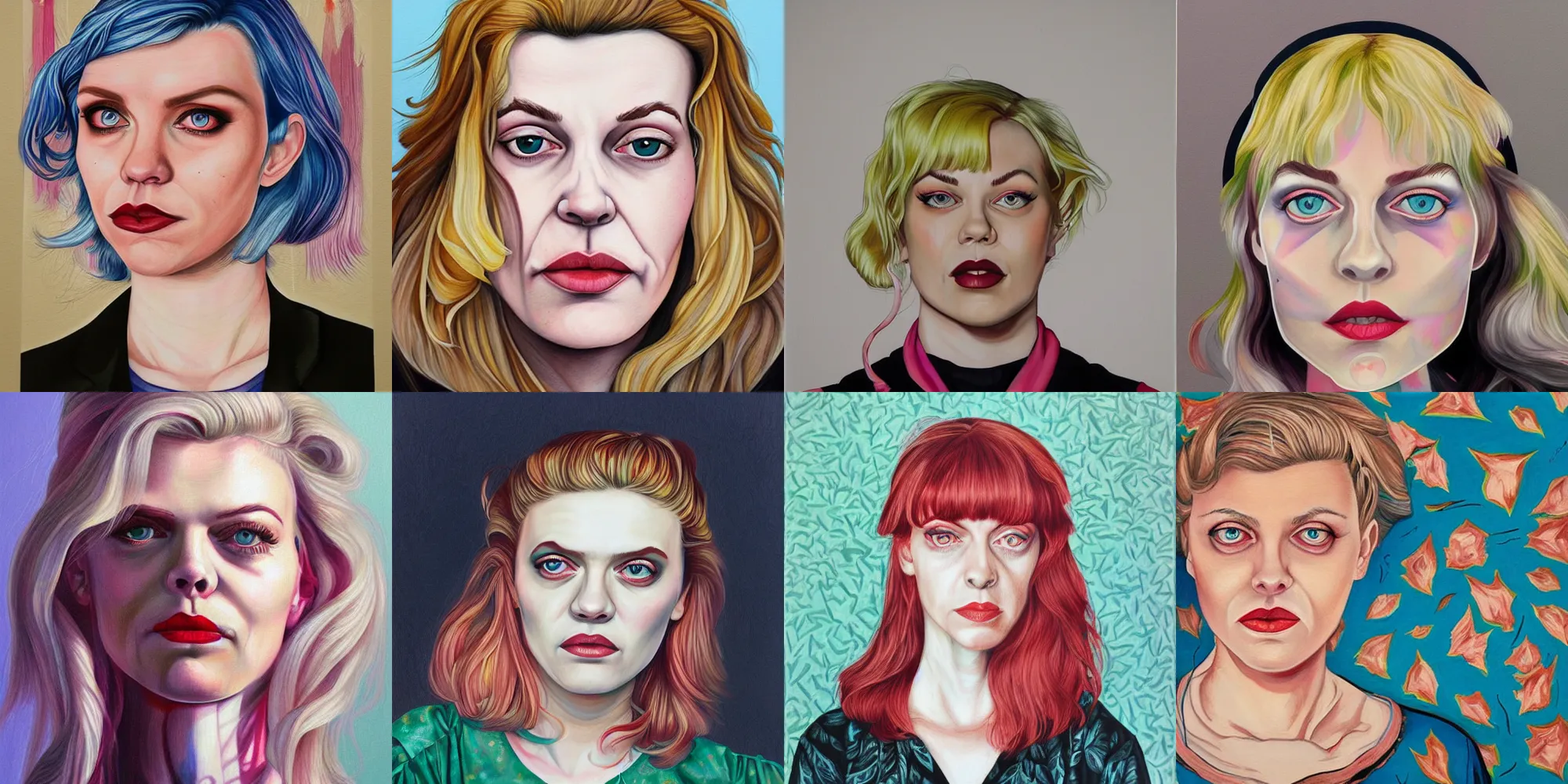 Prompt: Laura Palmer, painted by Martine Johanna,