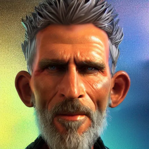 Prompt: john glover, cartoon portrait made out of rain, realistic, highly detailed, neon, rendered in octane, unreal engine, beautiful, trending on artstation, emotional