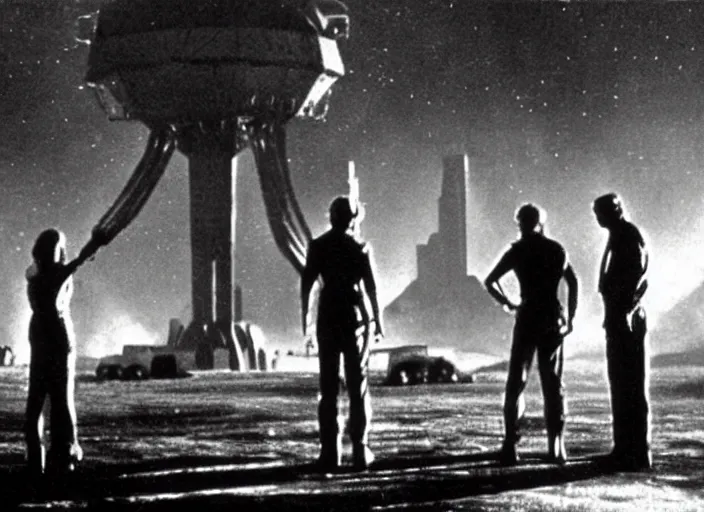 Prompt: Scene from the 1926 science fiction film Close Encounters Of The Third Kind