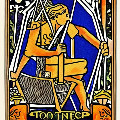 Image similar to tarot card