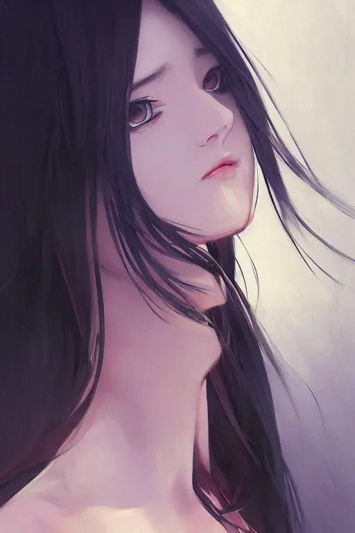 Image similar to a girl with puppy eyes, full shot, intriguing outfit, fine - face, realistic shaded perfect body, fine details. night setting. very anime style. realistic shaded lighting poster by ilya kuvshinov katsuhiro, magali villeneuve, artgerm, jeremy lipkin and michael garmash, rob rey and kentaro miura style, trending on art station