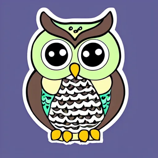 Image similar to owl sticker illustration