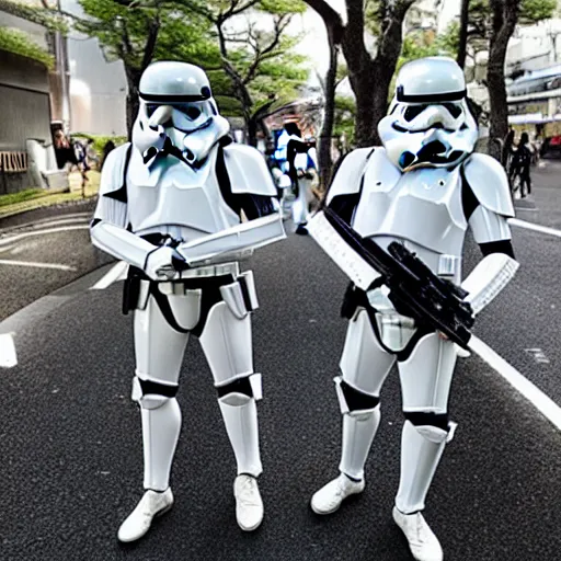 Prompt: “ storm troopers on holiday in japan ”