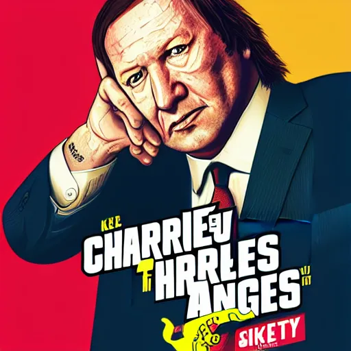 Prompt: Charlie Haughey GTA V key art