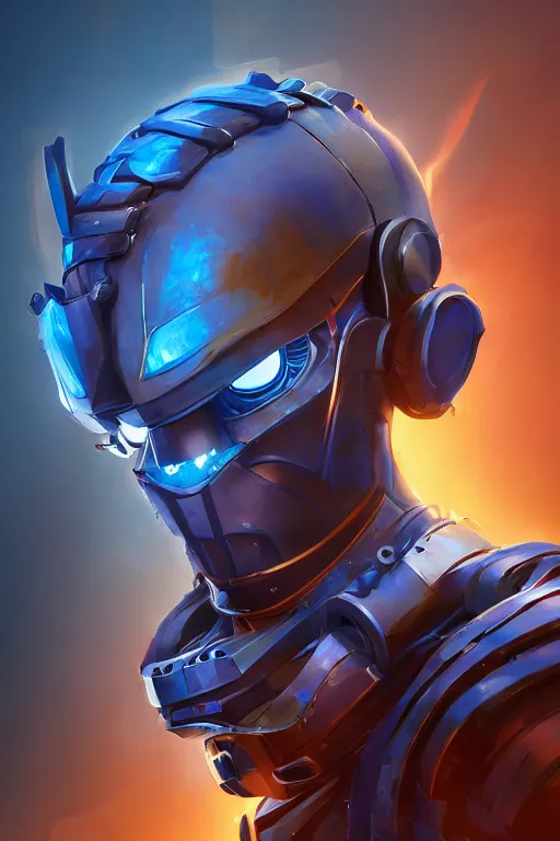 Image similar to epic mask helmet robot ninja portrait stylized as fornite style game design fanart by concept artist gervasio canda, behance hd by jesper ejsing, by rhads, makoto shinkai and lois van baarle, ilya kuvshinov, rossdraws global illumination radiating a glowing aura global illumination ray tracing hdr render in unreal engine 5