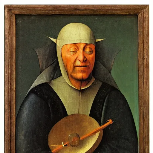 Prompt: a portrait of a character by hieronymus bosch
