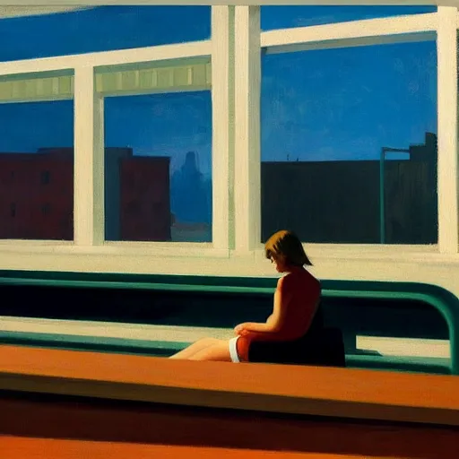 Image similar to portrait of meaningless life, by Edward Hopper and James Gilleard, highly detailed