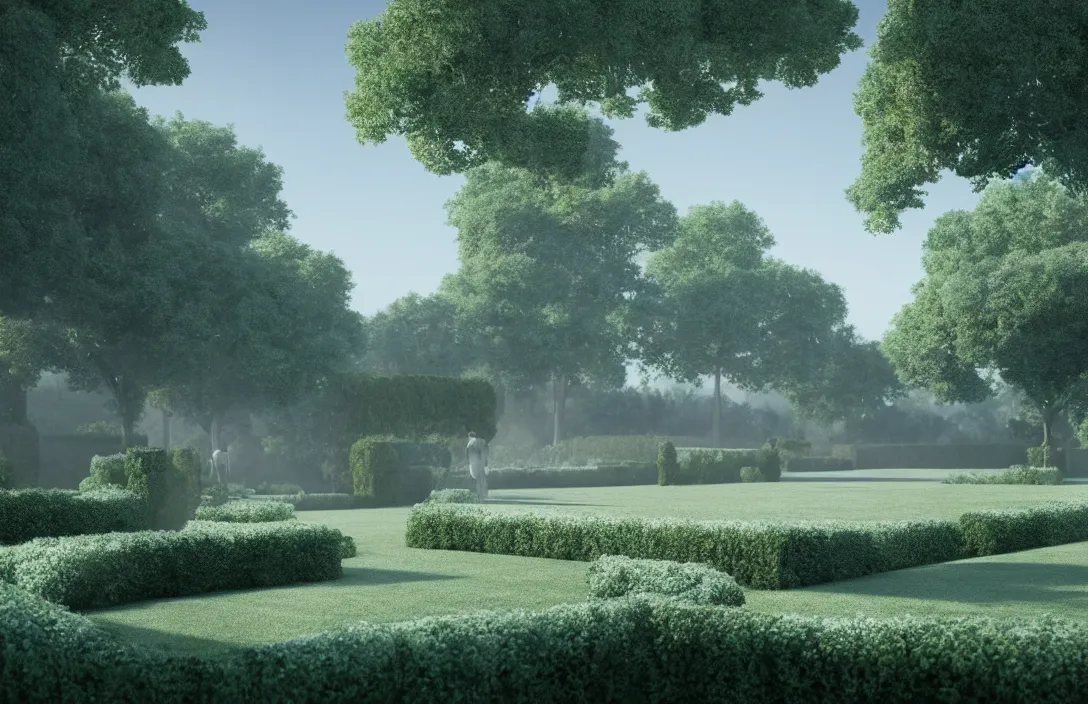 Image similar to form has depth as well as width and height. three - dimensional form is the basis royal garden design by andre le notre umbrian hills dissolving into mist under a limpid blue sky implicit link is made between render by gregory crewdson