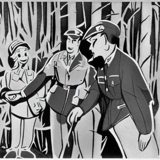 Image similar to 1 9 4 0 s disney film about talking forest animals super high detail nazi propaganda actuall photo award winning