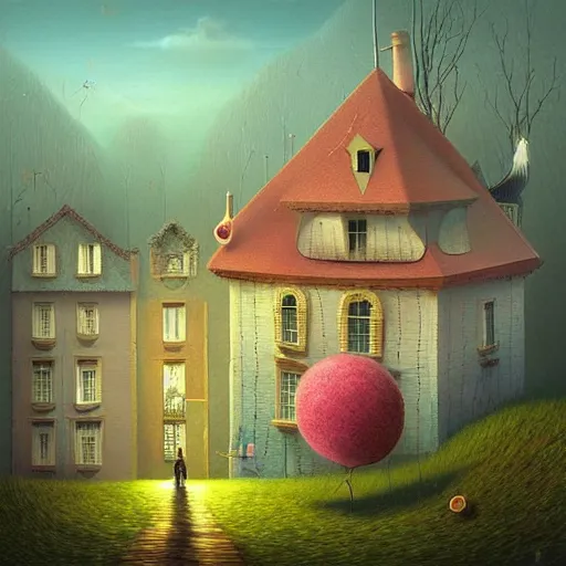 Image similar to A beautiful painting of un mundo surrealista creado por Gediminas Pranckevicius