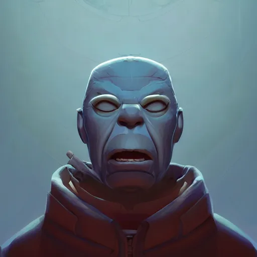 Image similar to face icon stylized minimalist the thing from another world 1 9 5 1, loftis, cory behance hd by jesper ejsing, by rhads, makoto shinkai and lois van baarle, ilya kuvshinov, rossdraws global illumination