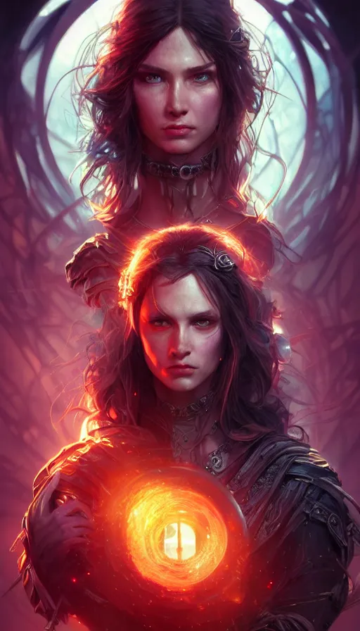 Image similar to furious gorgeous woman, lord of the rings, cyberpunk, neon, fibonacci, sweat drops, insane, intricate, highly detailed, digital painting, artstation, concept art, smooth, sharp focus, illustration, Unreal Engine 5, 8K, art by artgerm and greg rutkowski and alphonse mucha