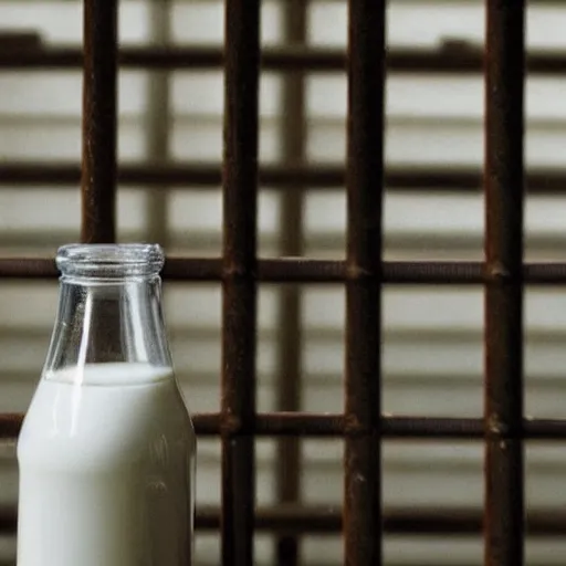 Image similar to bottle of milk inside a jail