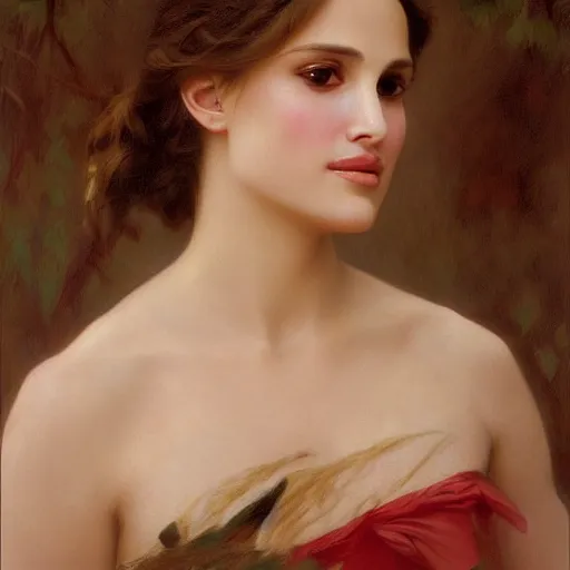 Image similar to Painting of Natalie Portman, Art by william adolphe bouguereau, Extremely detailed, 4K, Award winning,