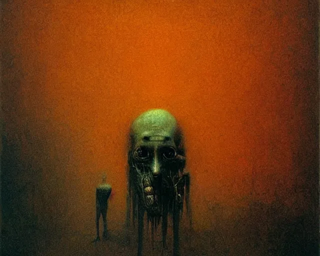 Image similar to by francis bacon, beksinski, mystical redscale photography evocative. horrid, abominable, disgusting, vile, revolting, fanged creature