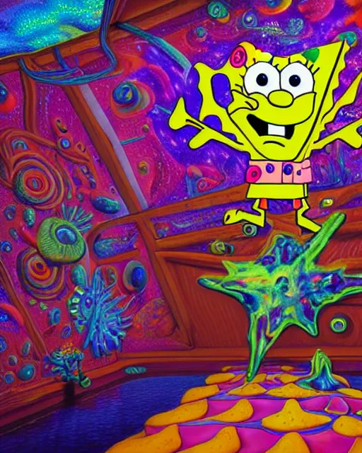 Spongebob Stoner Coloring Book: Beautiful Psychedelic Trippy and