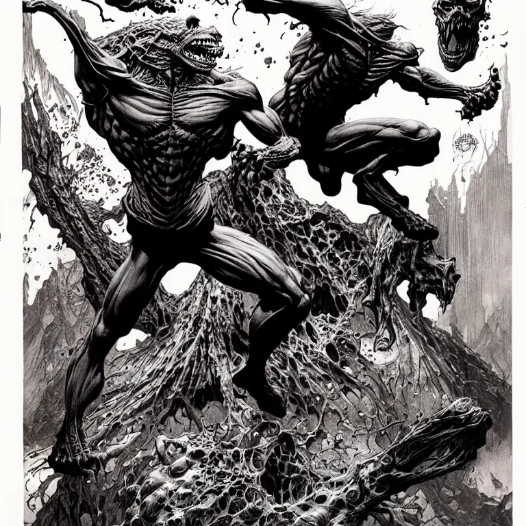 Prompt: advertising campaign by bernie wrightson