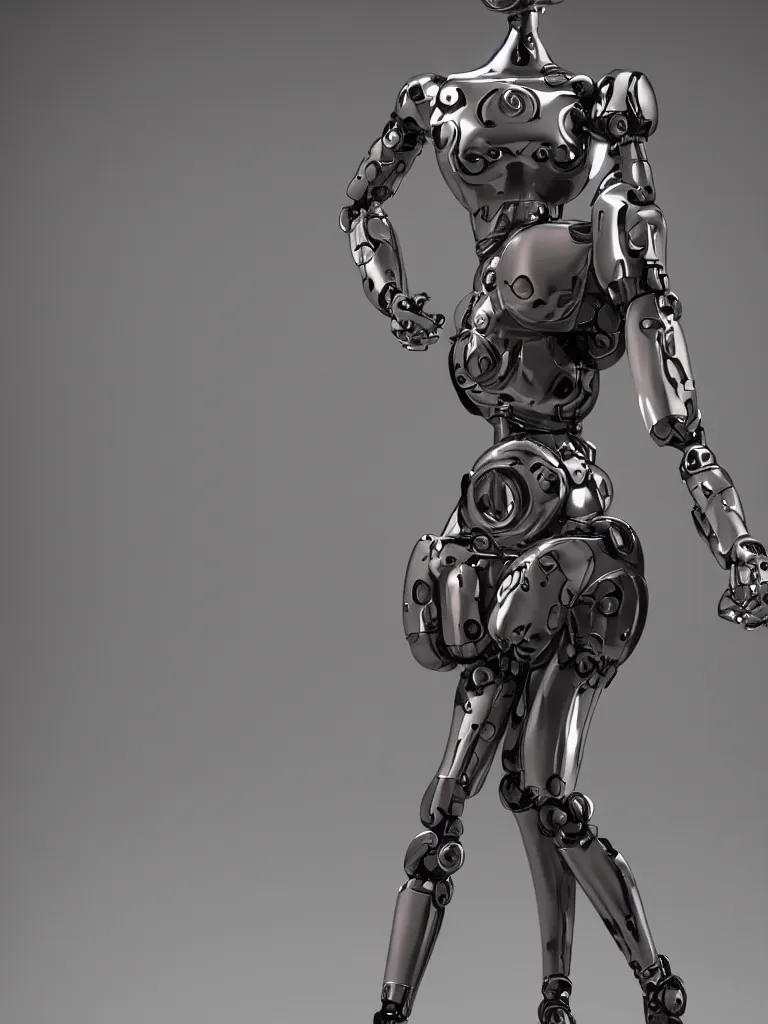 Prompt: Beautiful robot woman in a skirt, pop-up style hyperrealistic, 4k