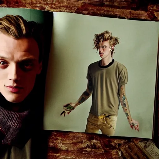 Image similar to jamie campbell bower, storybook, illustration