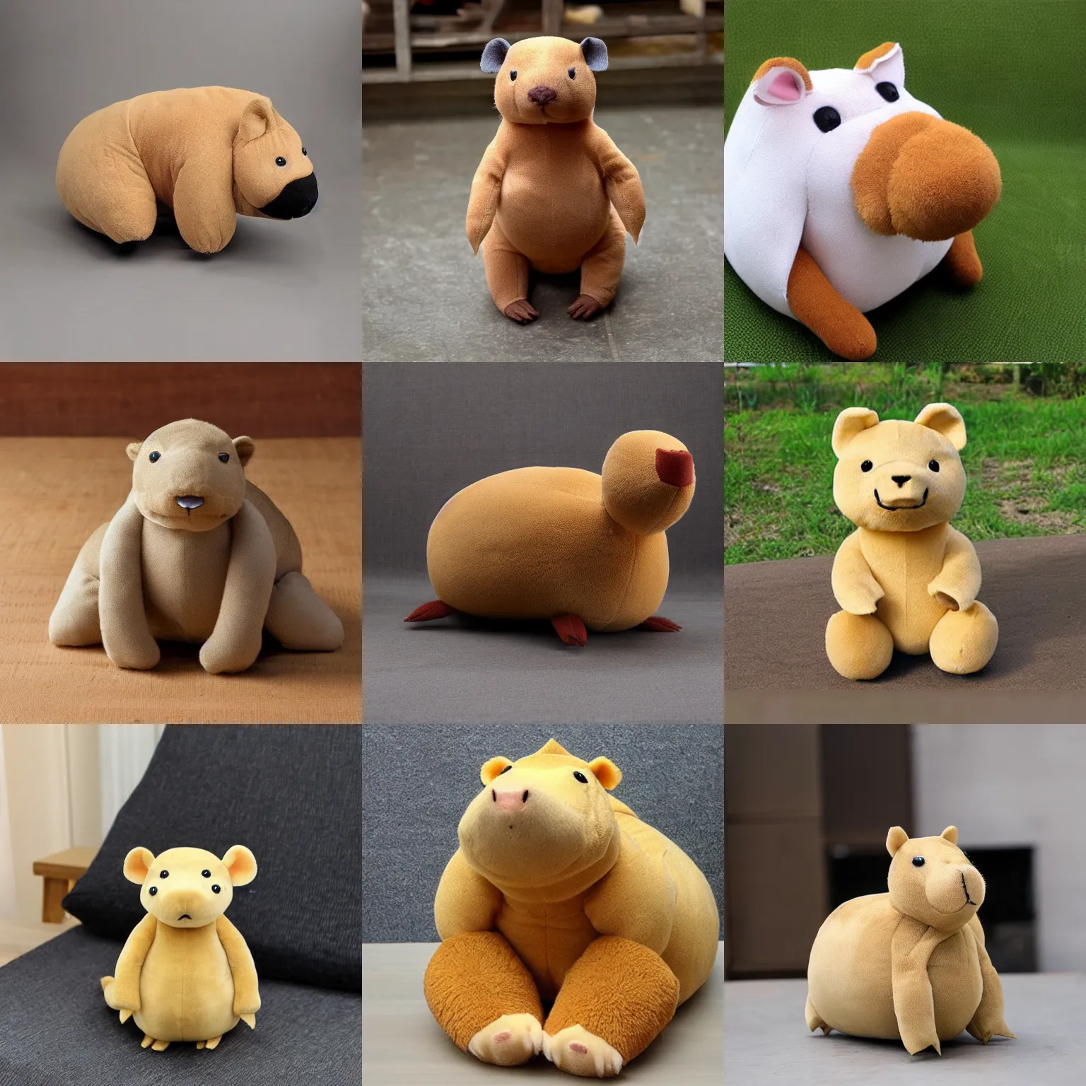 Prompt: capybara plush toy