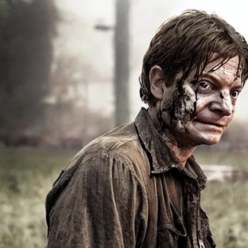 Image similar to Jason Bateman as a zombie in the walking dead