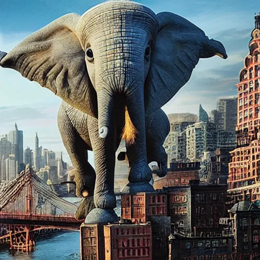 Prompt: “dumbo, HD, highly detailed”