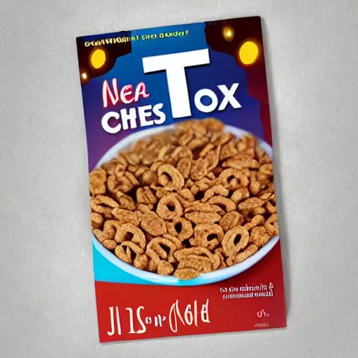 Image similar to cereal box for a jesus themed cereal called christ - o's, jesus, crosses, cereal, product photograph