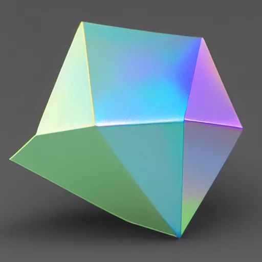 Prompt: low poly iridescent dimaond, prism